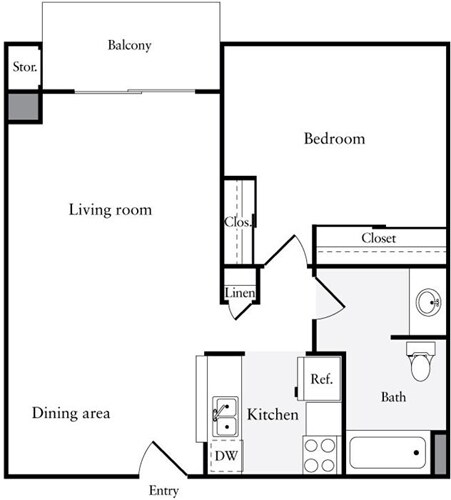 1 Bedroom A 06-6110 floor plan